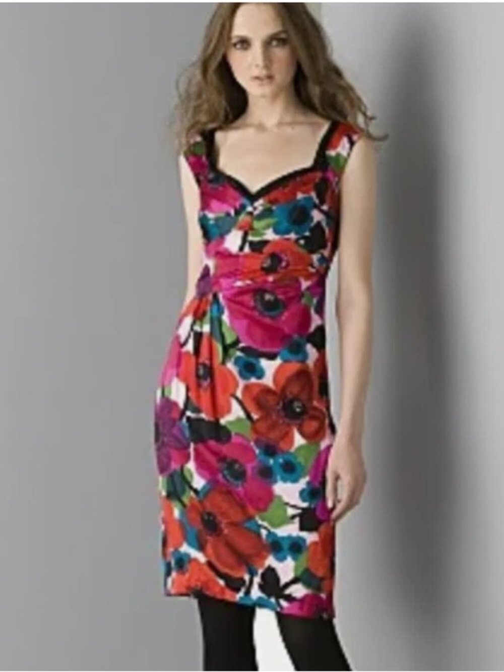Nanette Lepore Silk Cocktail "Gin Sling" Dress Floral Size 6